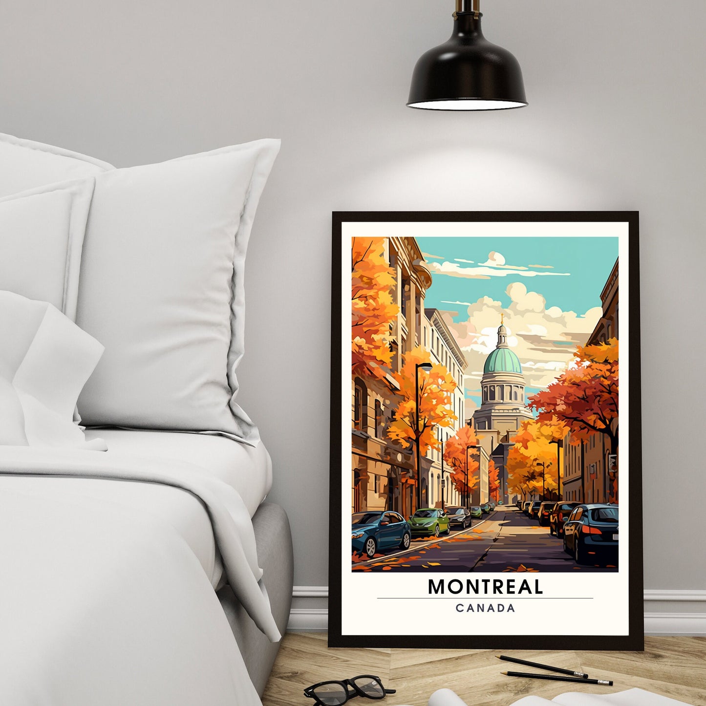 Impression Montréal, Québec | Poster de voyage Montréal | Vieux Montréal