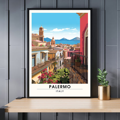 Impression Palerme , Italie | impression de voyage Palerme | Affiche de voyage Italie