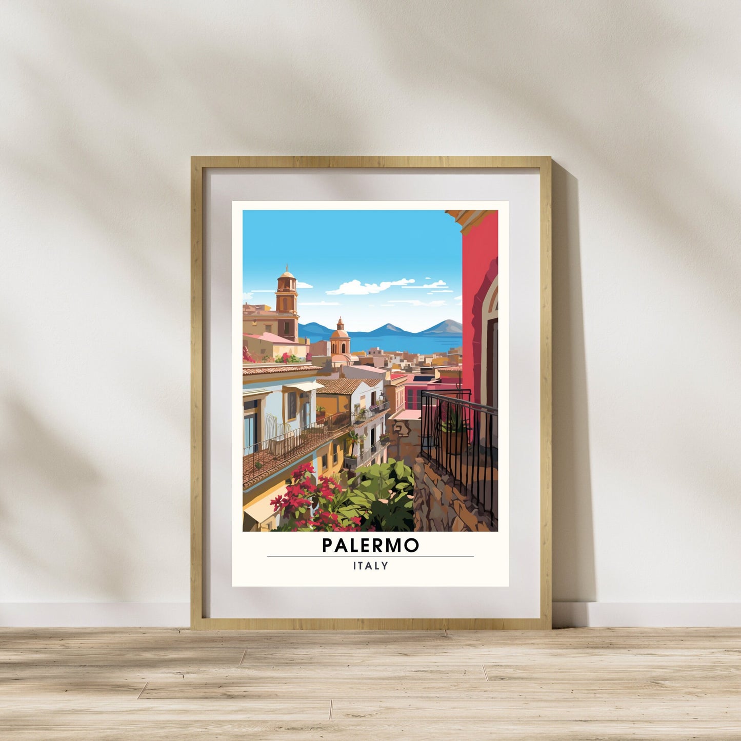 Impression Palerme , Italie | impression de voyage Palerme | Affiche de voyage Italie