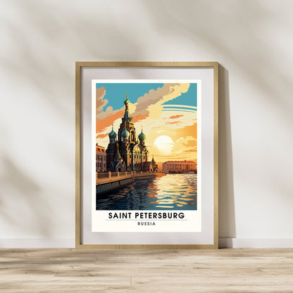 Impression Saint Pétersbourg | Poster de voyage Saint Pétersbourg, Russie