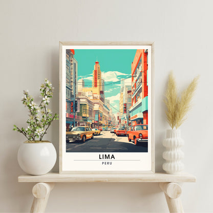 Impression Lima, Pérou | Poster de voyage Lima, Pérou | Lima en couleurs