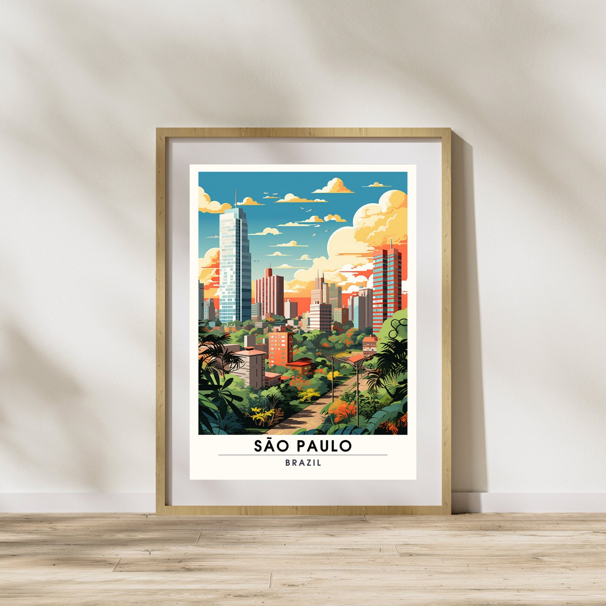 São Paulo, Brésil | Poster de voyage São Paulo