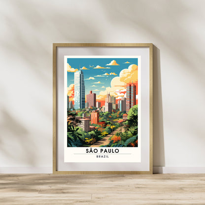 São Paulo, Brésil | Poster de voyage São Paulo