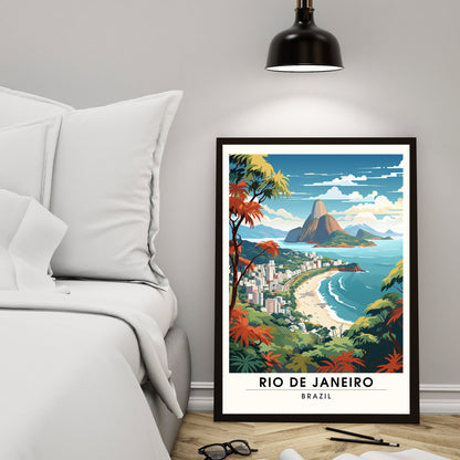 Impression Rio de Janeiro, Brésil | Poster de voyage Rio de Janeiro