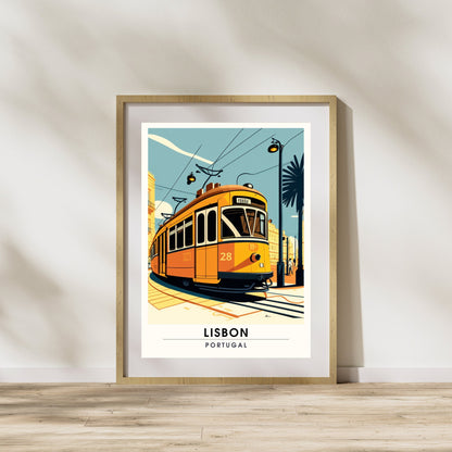 Impression Lisbonne, Portugal, Poster de voyage Lisbonne, Tramway 28