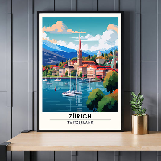 Impression Zurich , poster de voyage Zurich