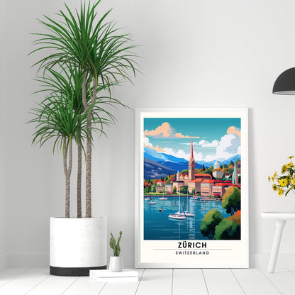 Impression Zurich , poster de voyage Zurich