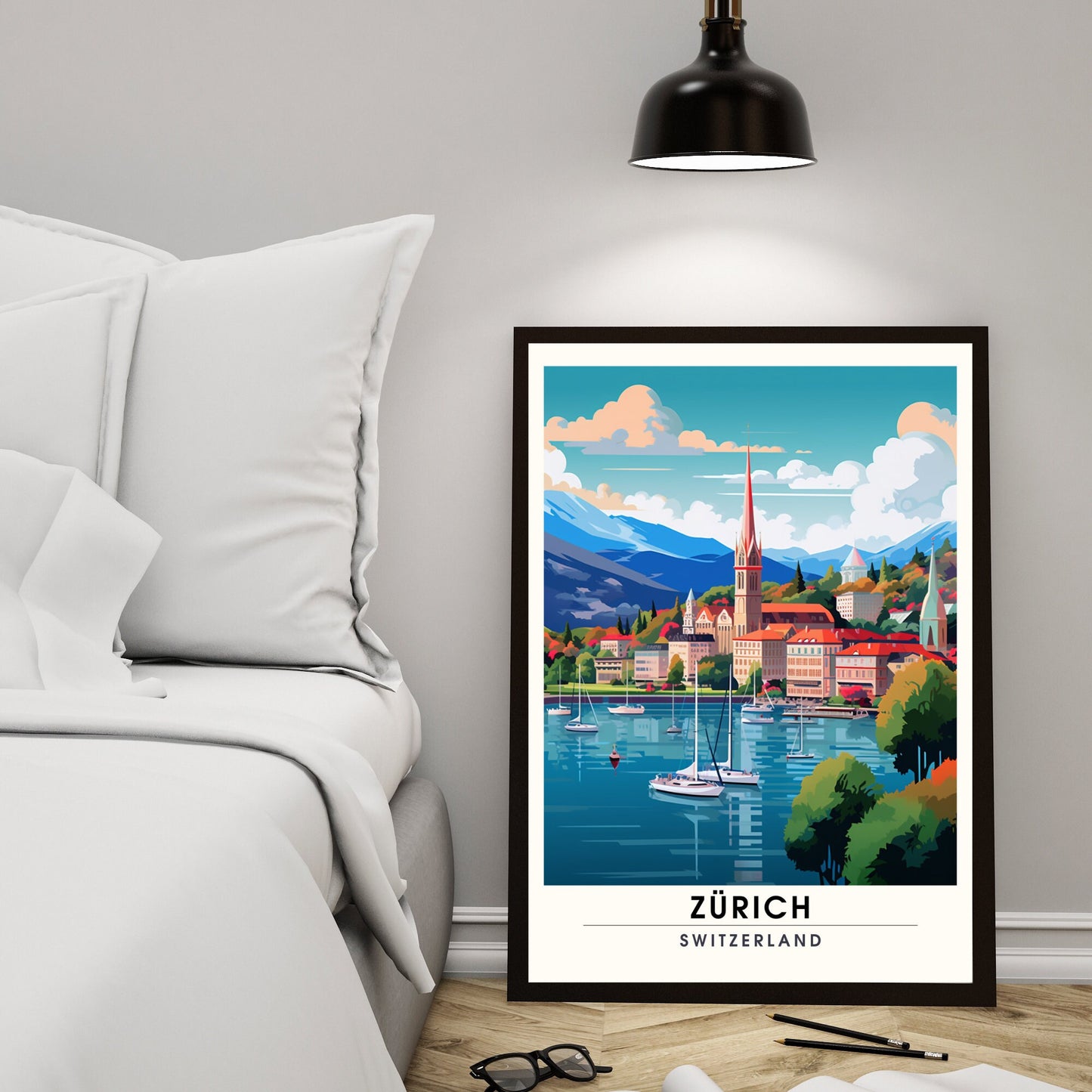 Impression Zurich , poster de voyage Zurich