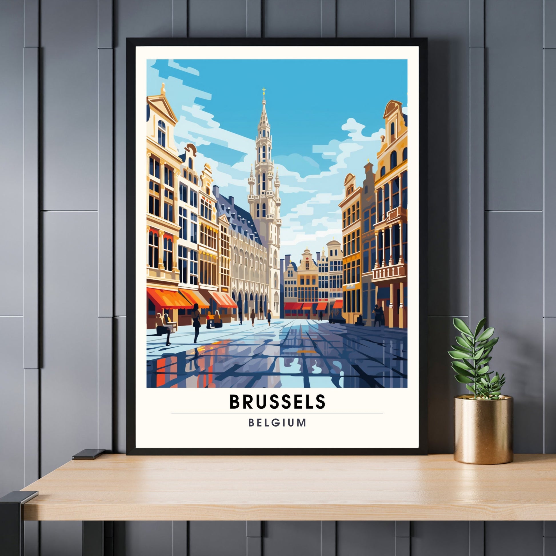 Impression Bruxelles, Belgique | Poster de voyage Bruxelles