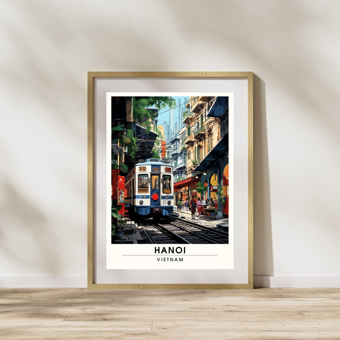 Impression Hanoi | Impression de voyage Hanoi, Vietnam | Rue de train de Hano