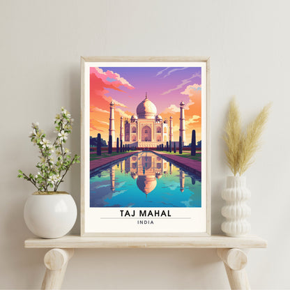 Impression Taj Mahaj, Inde | Poster de voyage Taj Mahaj