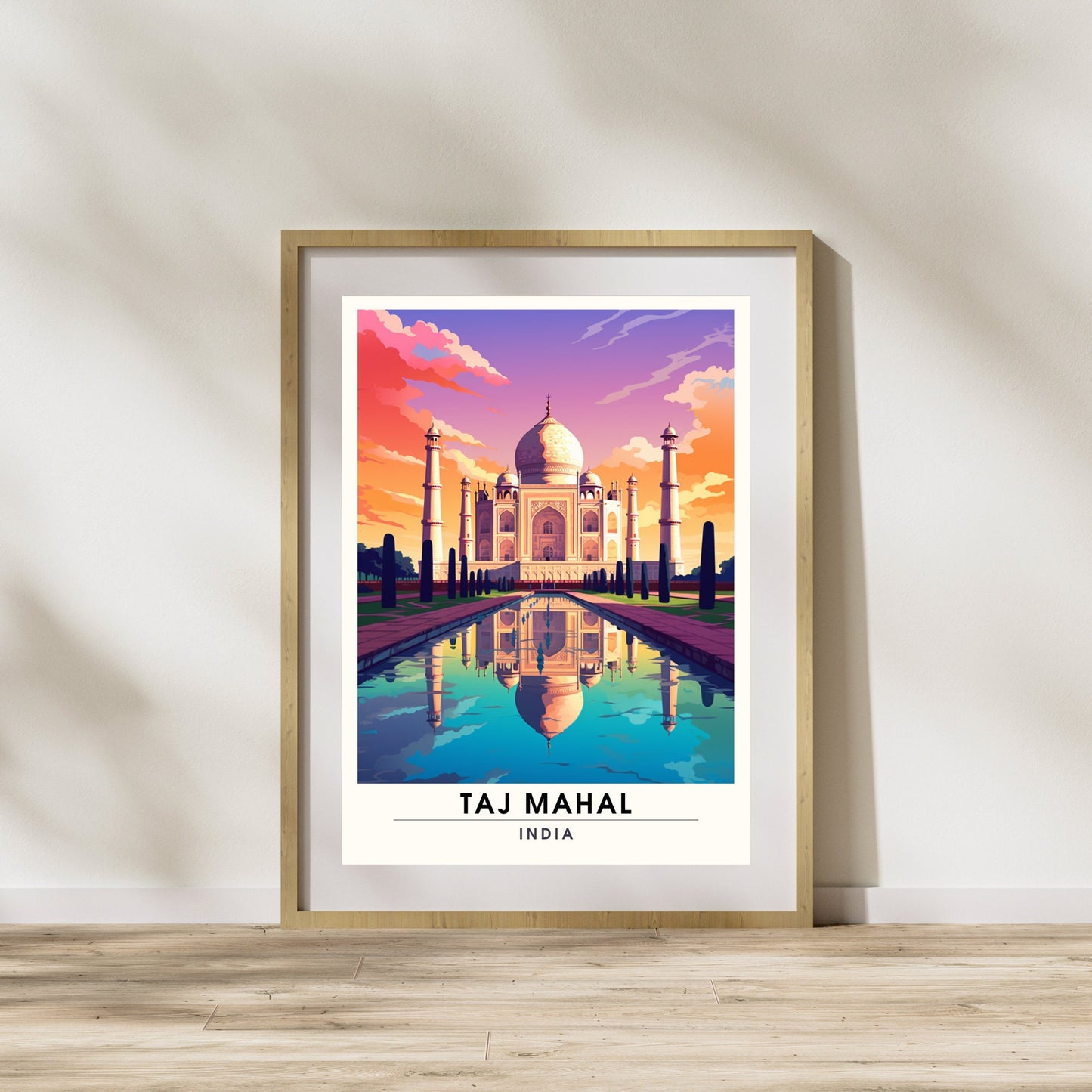 Impression Taj Mahaj, Inde | Poster de voyage Taj Mahaj