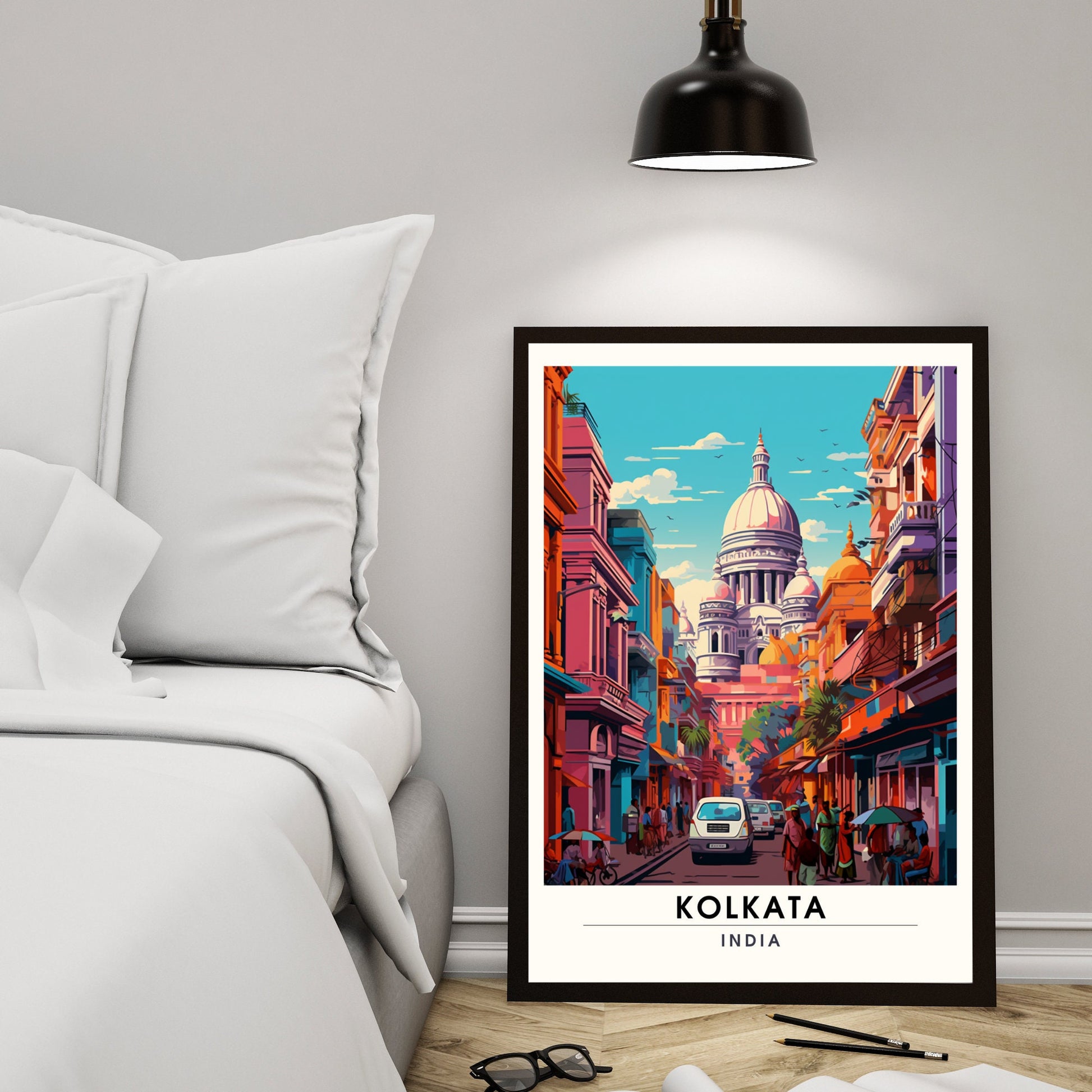 Impression Calcutta, Inde | Poster de voyage Calcutta