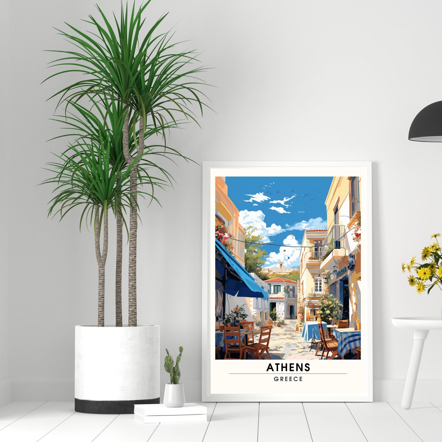 Impression Athènes | Poster de voyage Athènes, Grèce | Plaka