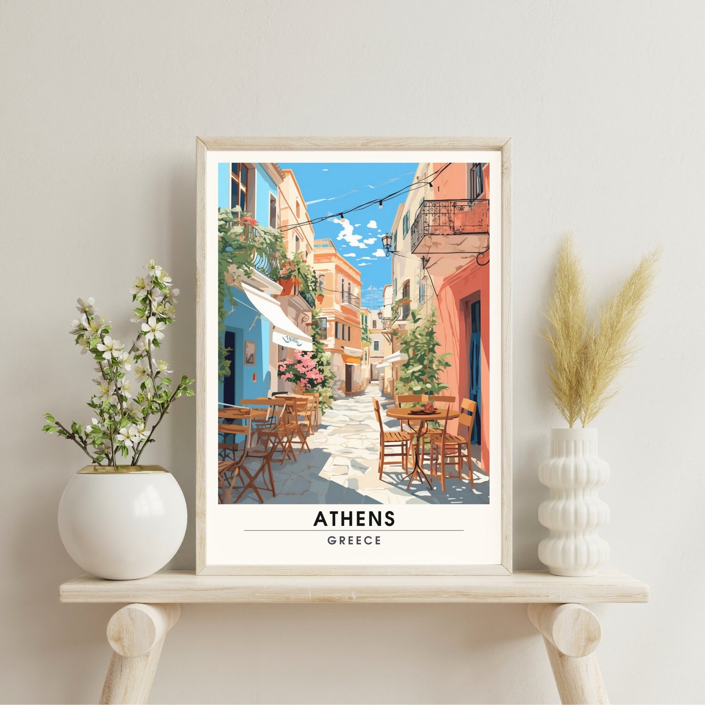 Impression Athènes | Poster de voyage Athènes, Grèce