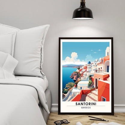 Impression Santorin, Grèce | Affiche de voyage Santorin