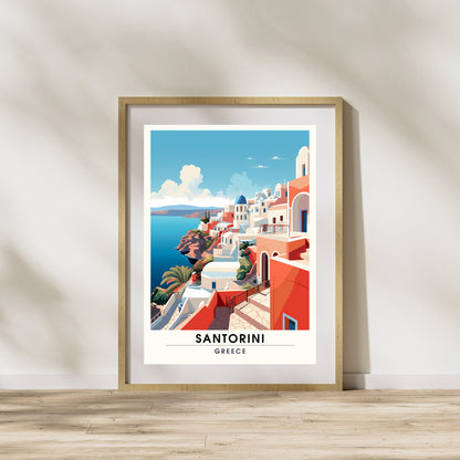 Impression Santorin, Grèce | Affiche de voyage Santorin