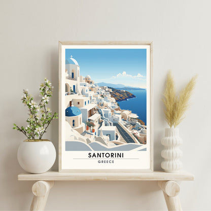 Impression Santorin | Affiche de voyage Santorin | Affiche de voyage Grèce