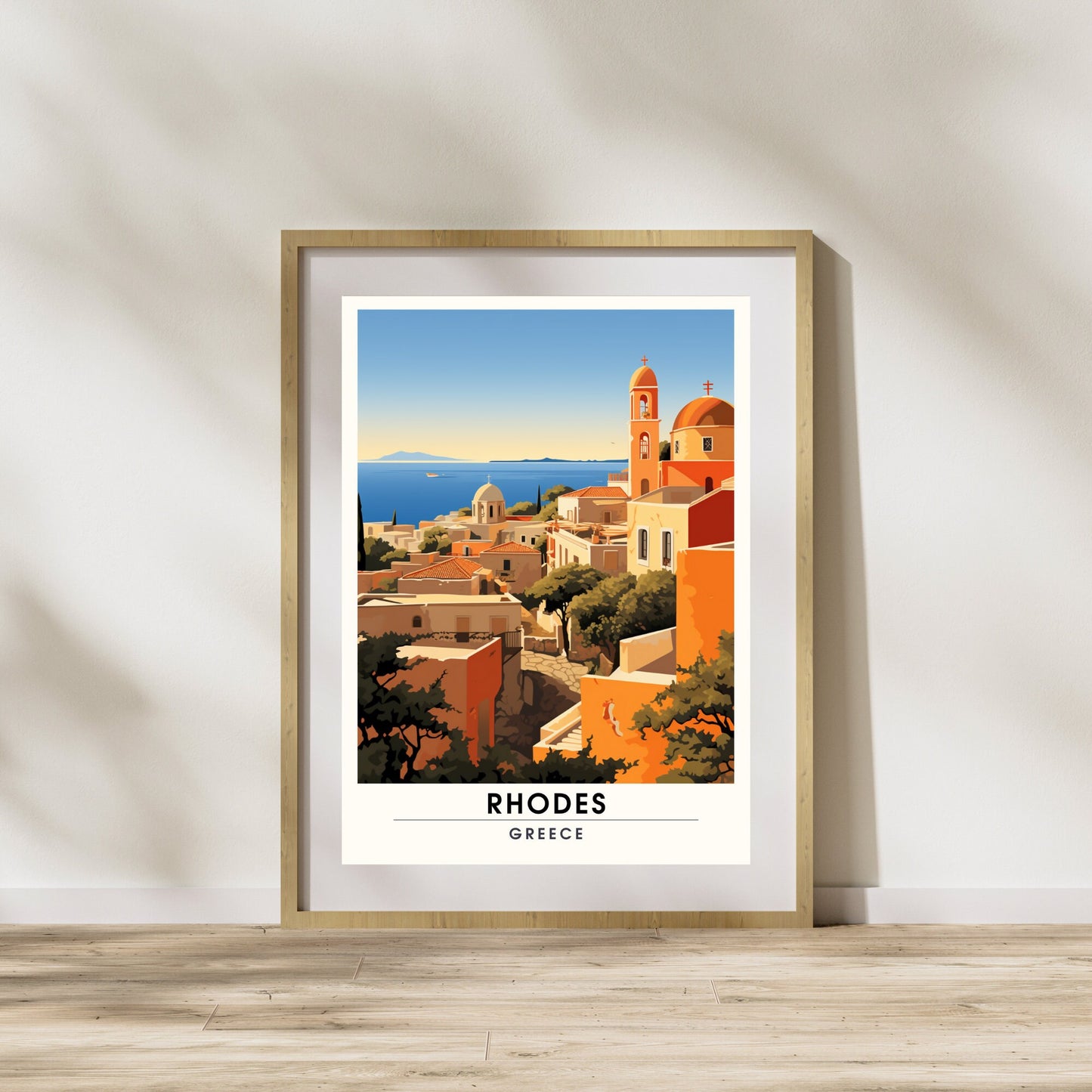 Impression Rhodes | Affiche de voyage Rhodes | Affiche de voyage Grèce