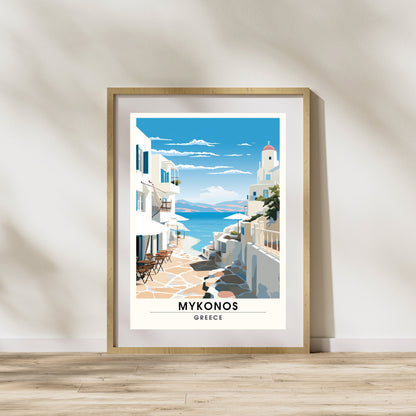 Impression Mykonos | Impression de voyage Mykonos | Poster Grèce