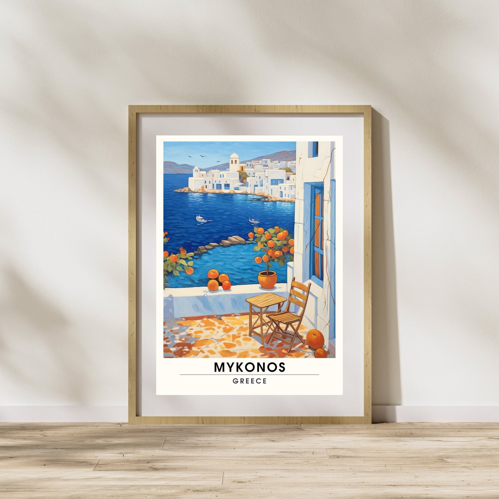 Affiche Mykonos | Poster de voyage Mykonos, Grèce