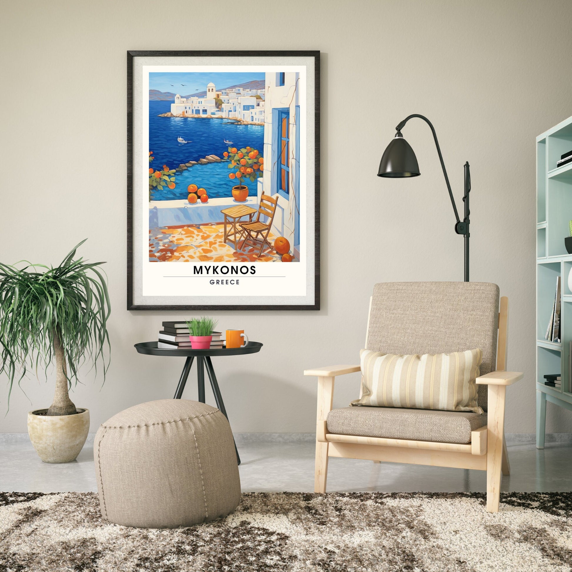 Affiche Mykonos | Poster de voyage Mykonos, Grèce