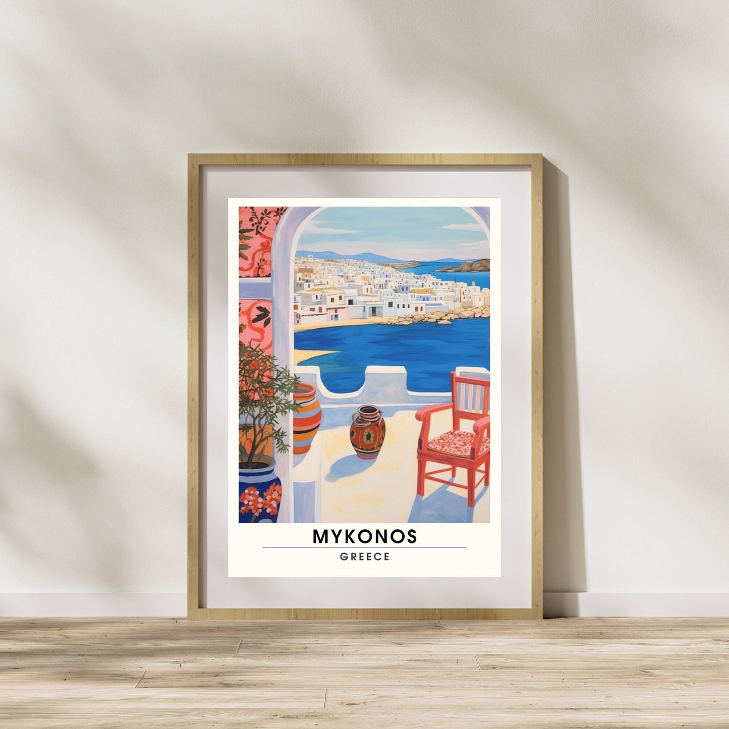 Affiche Mykonos | Poster de voyage Mykonos, Grèce