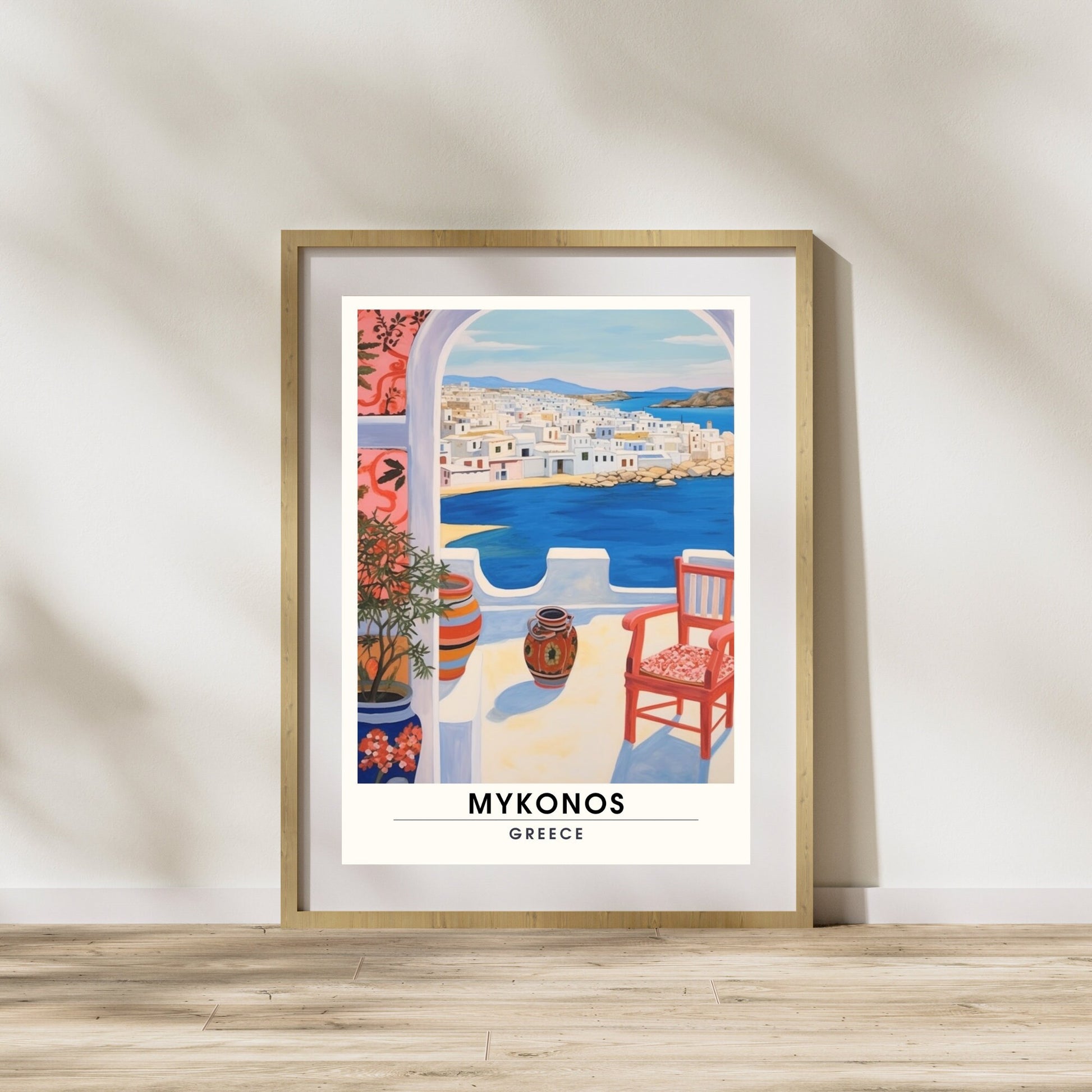 Affiche Mykonos | Poster de voyage Mykonos, Grèce