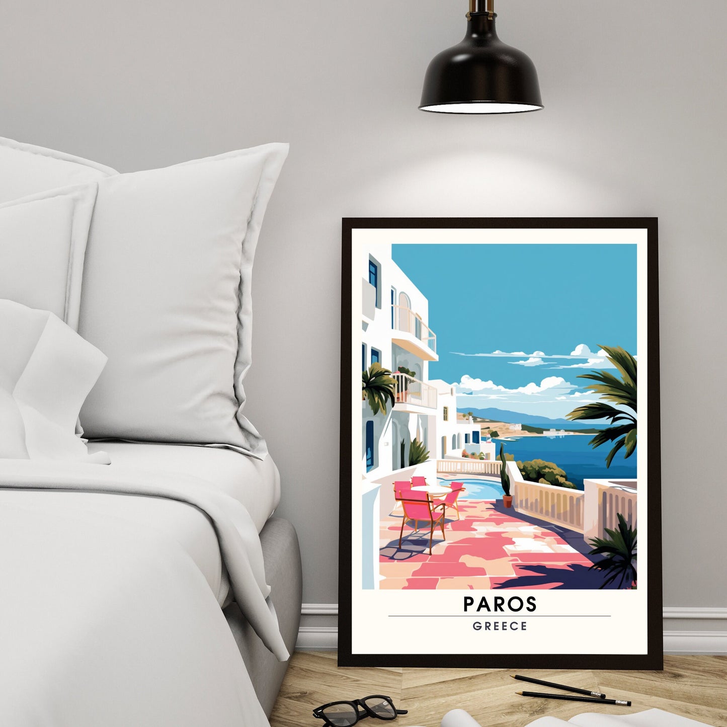 Impression Paros | Poster de voyage Paros, Grèce