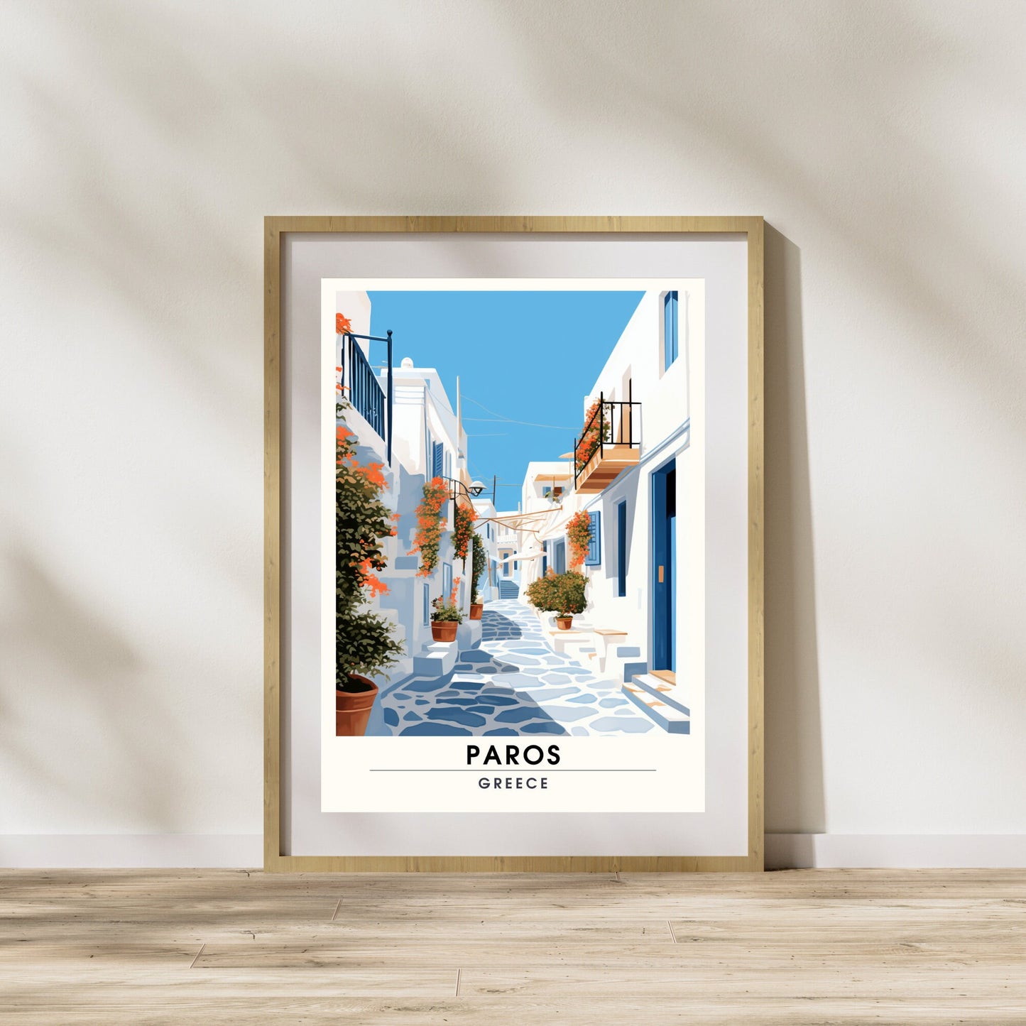 Impression Paros | Poster de voyage Paros, Grèce