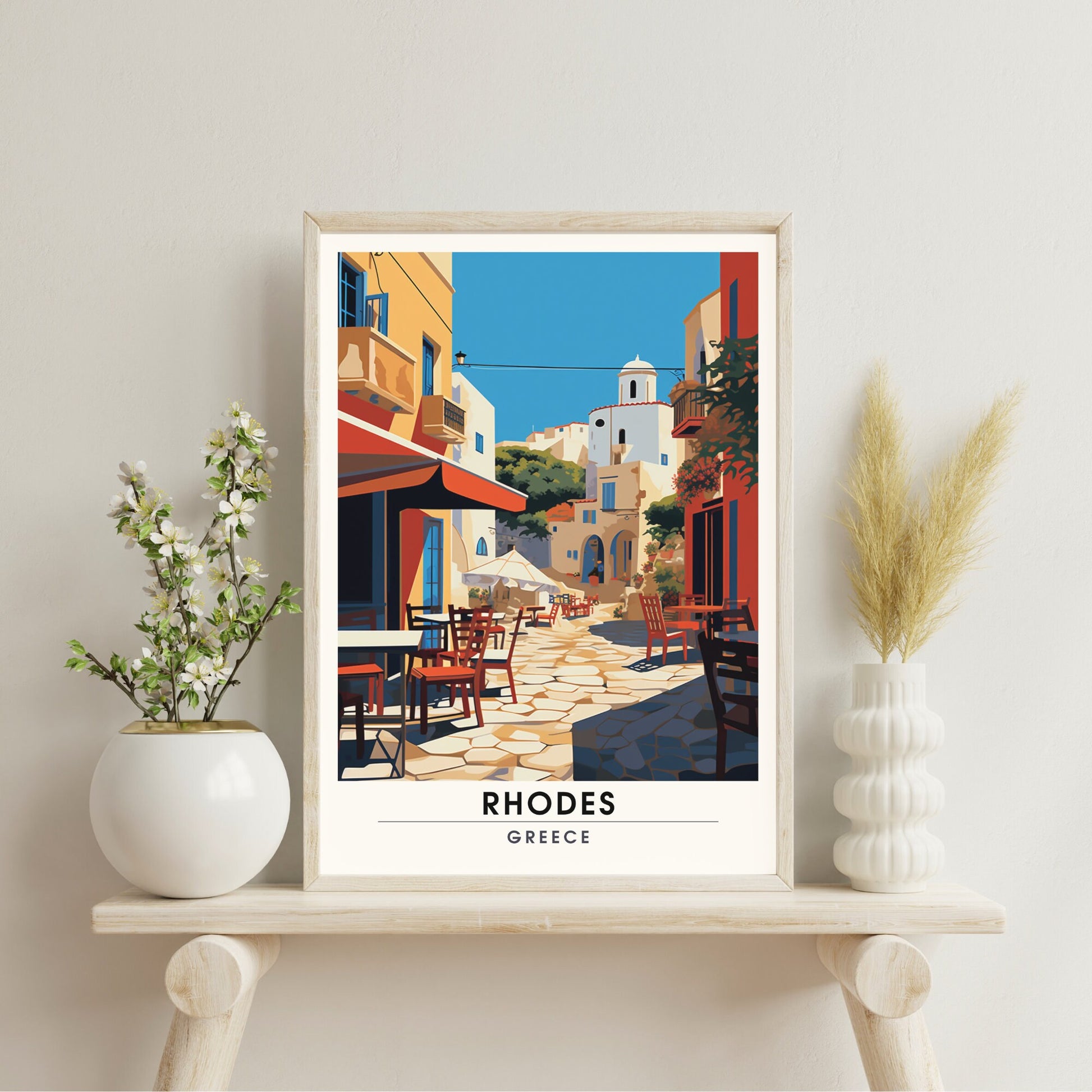 Impression Rhodes | Affiche de voyage Rhodes | Affiche Grèce