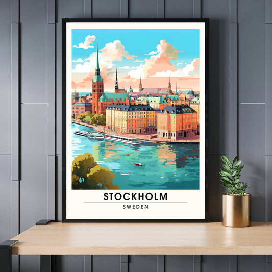 Impression Stockholm | impression de voyage Stockholm | Affiche de voyage Suède