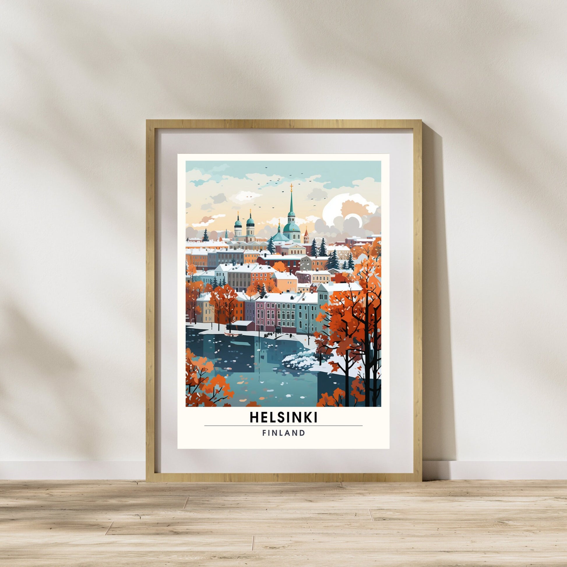 Impression Helsinki | Affiche de Voyage Helsinki en Hiver, Finlande