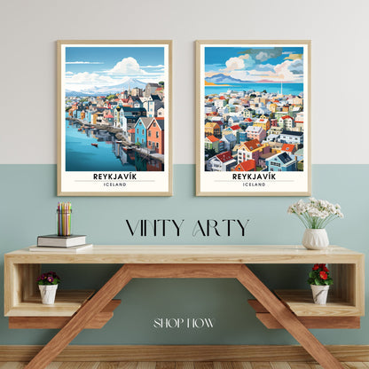 Impression Reykjavik | Affiche de Voyage Reykjavik, Islande