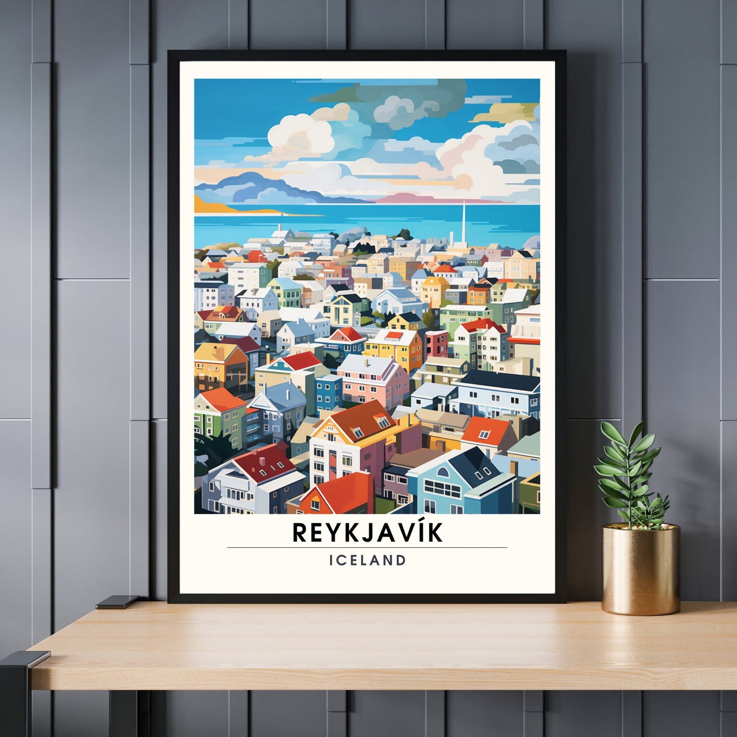 Impression Reykjavik | Affiche de Voyage Reykjavik, Islande