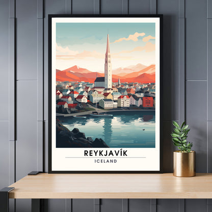 Impression Reykjavik | Impression de Voyage Reykjavik | Affiche Islande