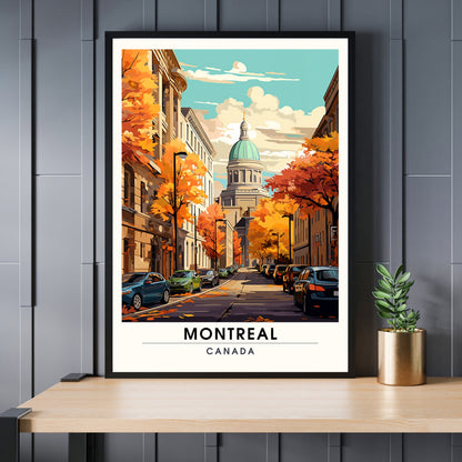 Impression Montréal, Québec | Poster de voyage Montréal | Vieux Montréal