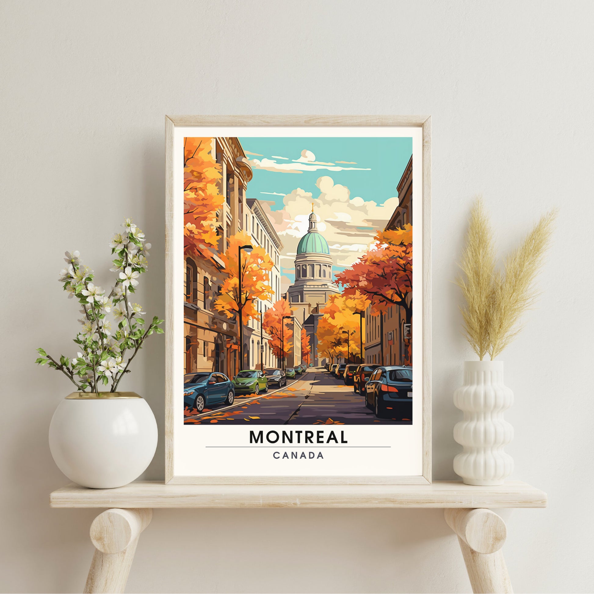 Impression Montréal, Québec | Poster de voyage Montréal | Vieux Montréal