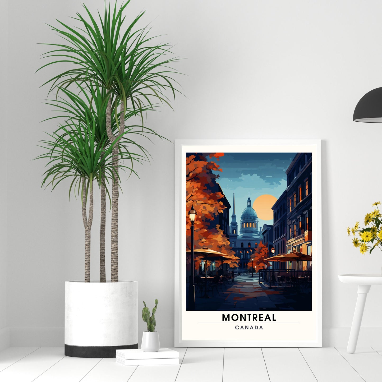 Impression Montréal, Québec | Poster de voyage Montréal | Vieux Montréal la nuit