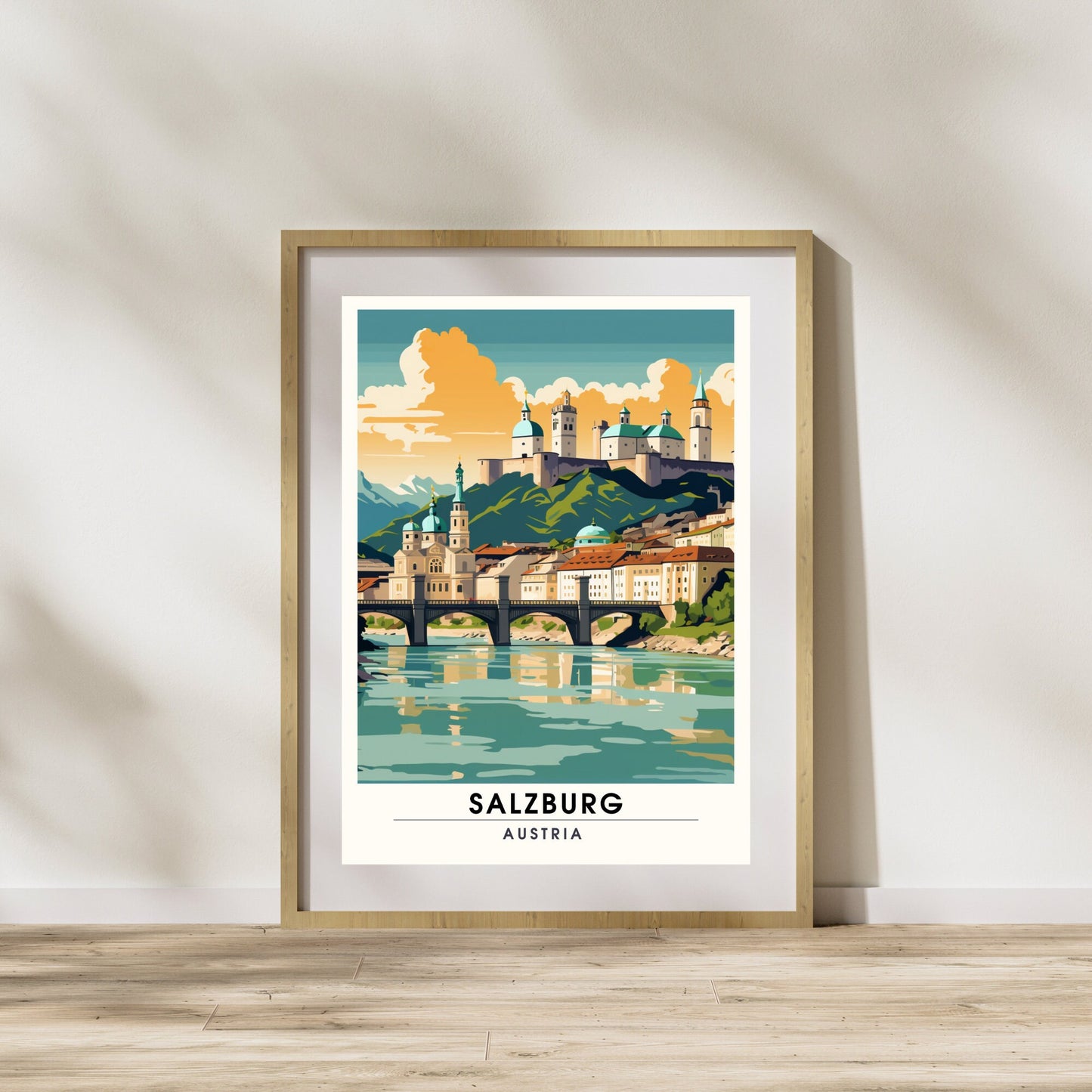 Impression Salzbourg, Autriche | Poster de voyage Salzbourg