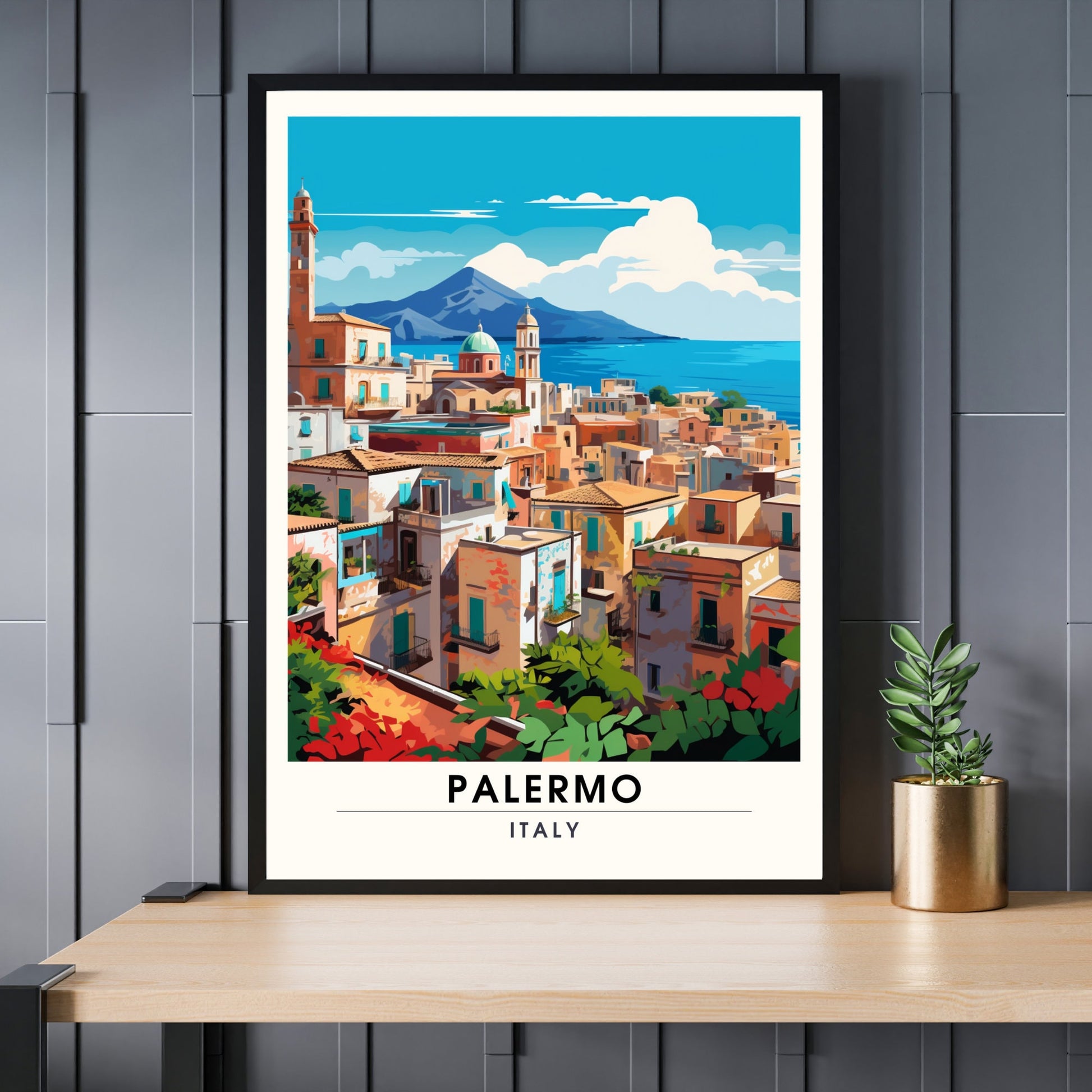 Impression Palerme , Italie | impression de voyage Palerme | Poster Sicile