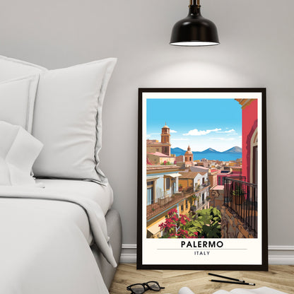 Impression Palerme , Italie | impression de voyage Palerme | Affiche de voyage Italie