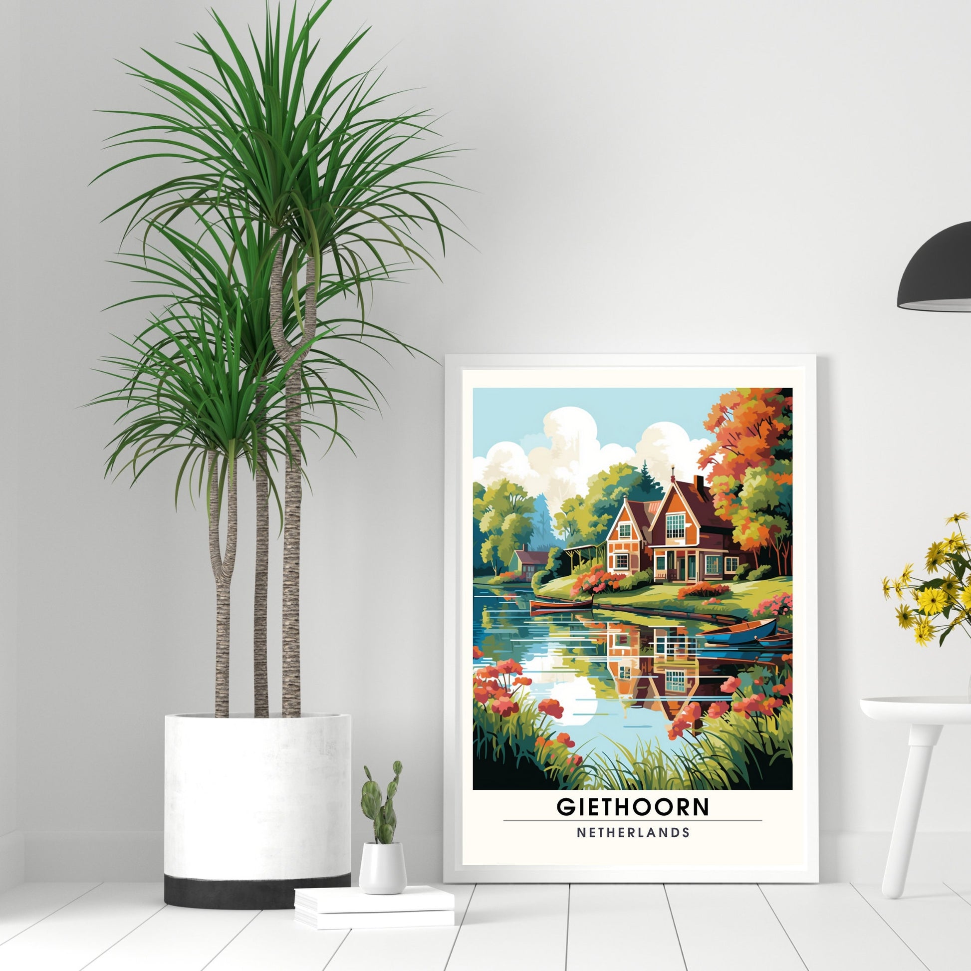 Impression de voyage Giethoorn | poster de voyage Giethoorn, Pays-Bas | Affiche Giethoorn