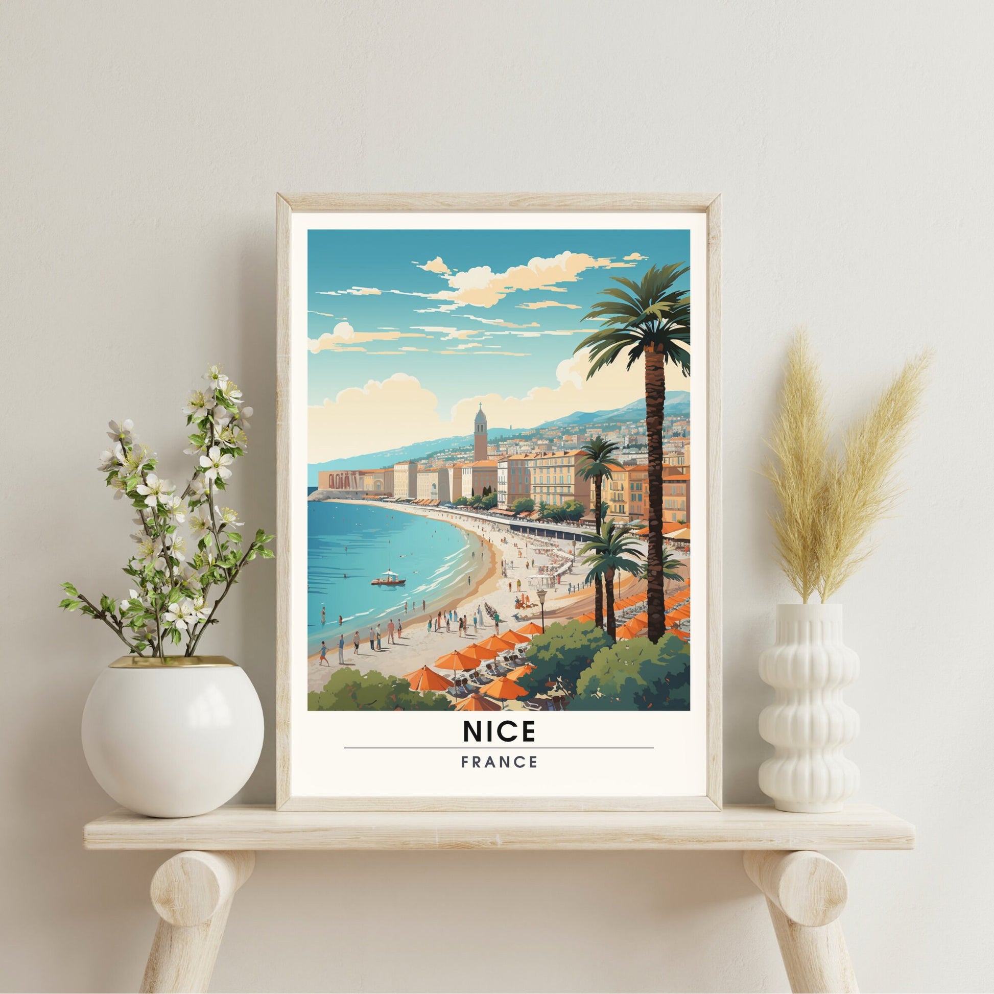 Impression de voyage Nice | Affiche de voyage Nice | Impression de de voyage Nice , France