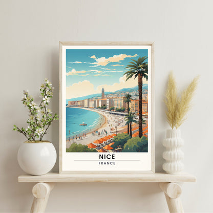 Impression de voyage Nice | Affiche de voyage Nice | Impression de de voyage Nice , France