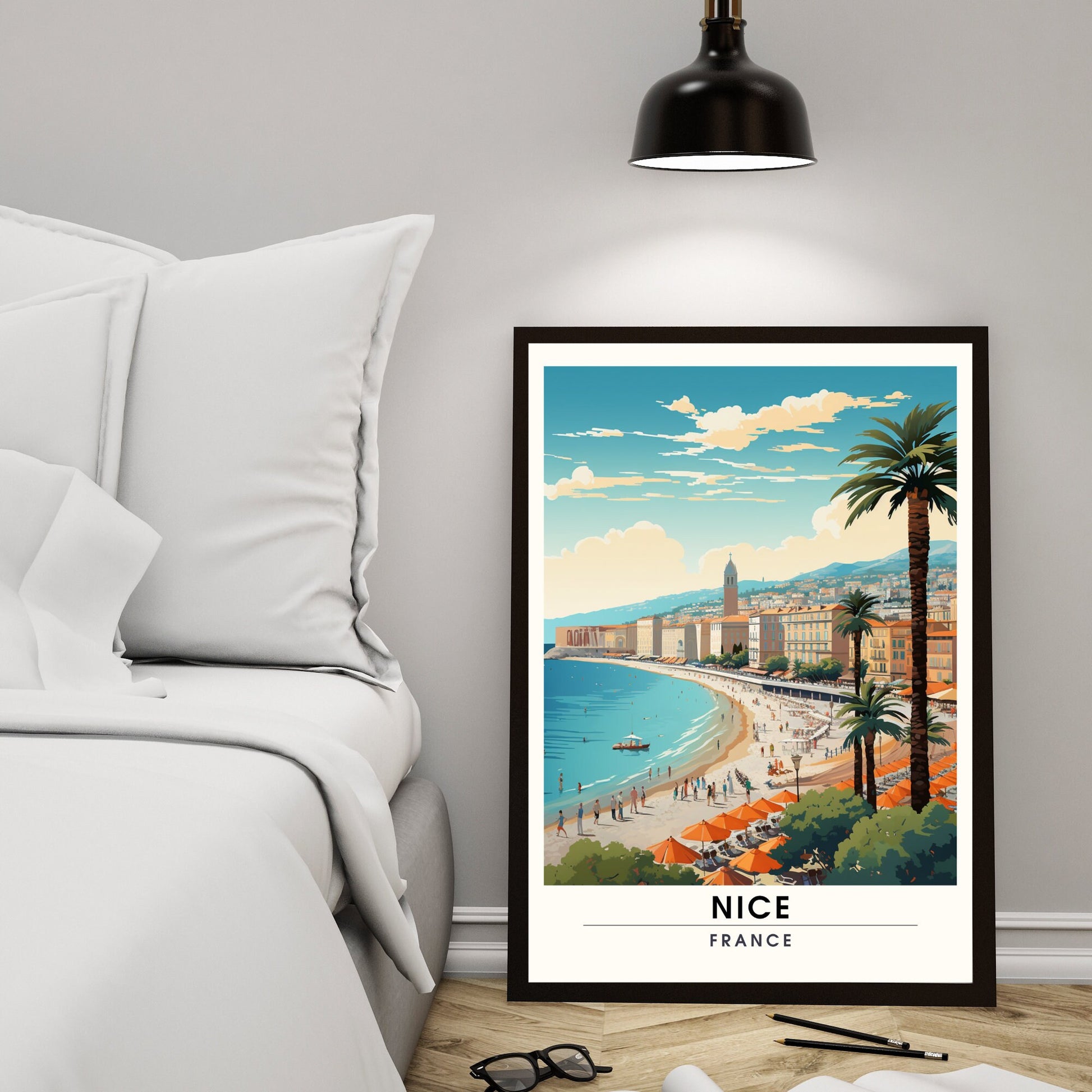 Impression de voyage Nice | Affiche de voyage Nice | Impression de de voyage Nice , France