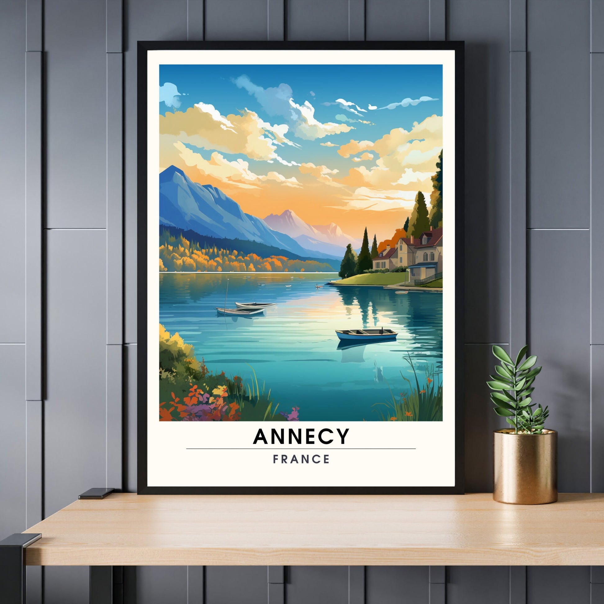 Impression Annecy | Affiche de Voyage Annecy | Poster France