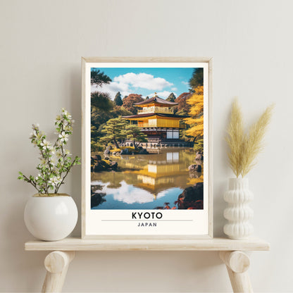 Impression Kyoto, Japon | Affiche de Voyage Kyoto| affiche de voyage Japon