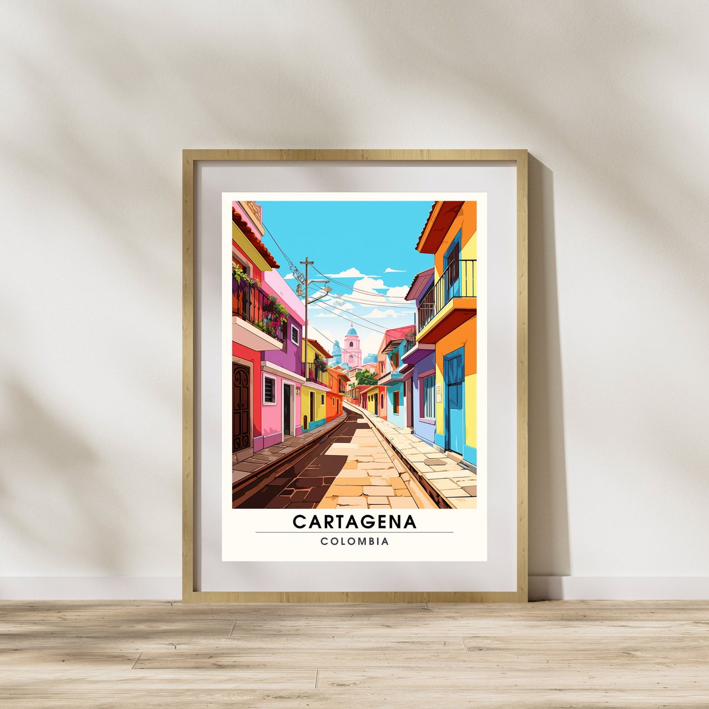 Affiche Carthagène, Colombie | Affiche de Voyage Carthagène | Affiche Colombie