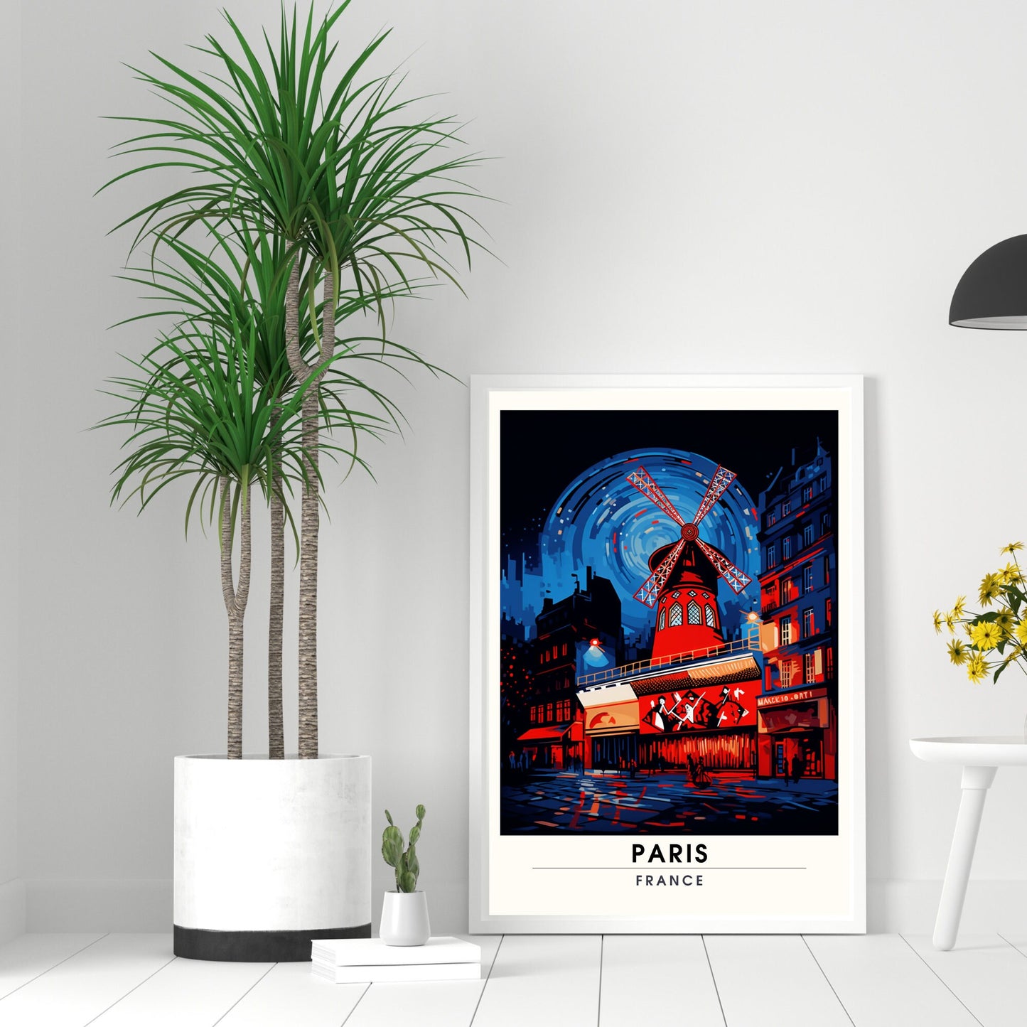 Impression Paris | Affiche de Voyage Paris | Impression de Voyage Paris, France | Moulin Rouge